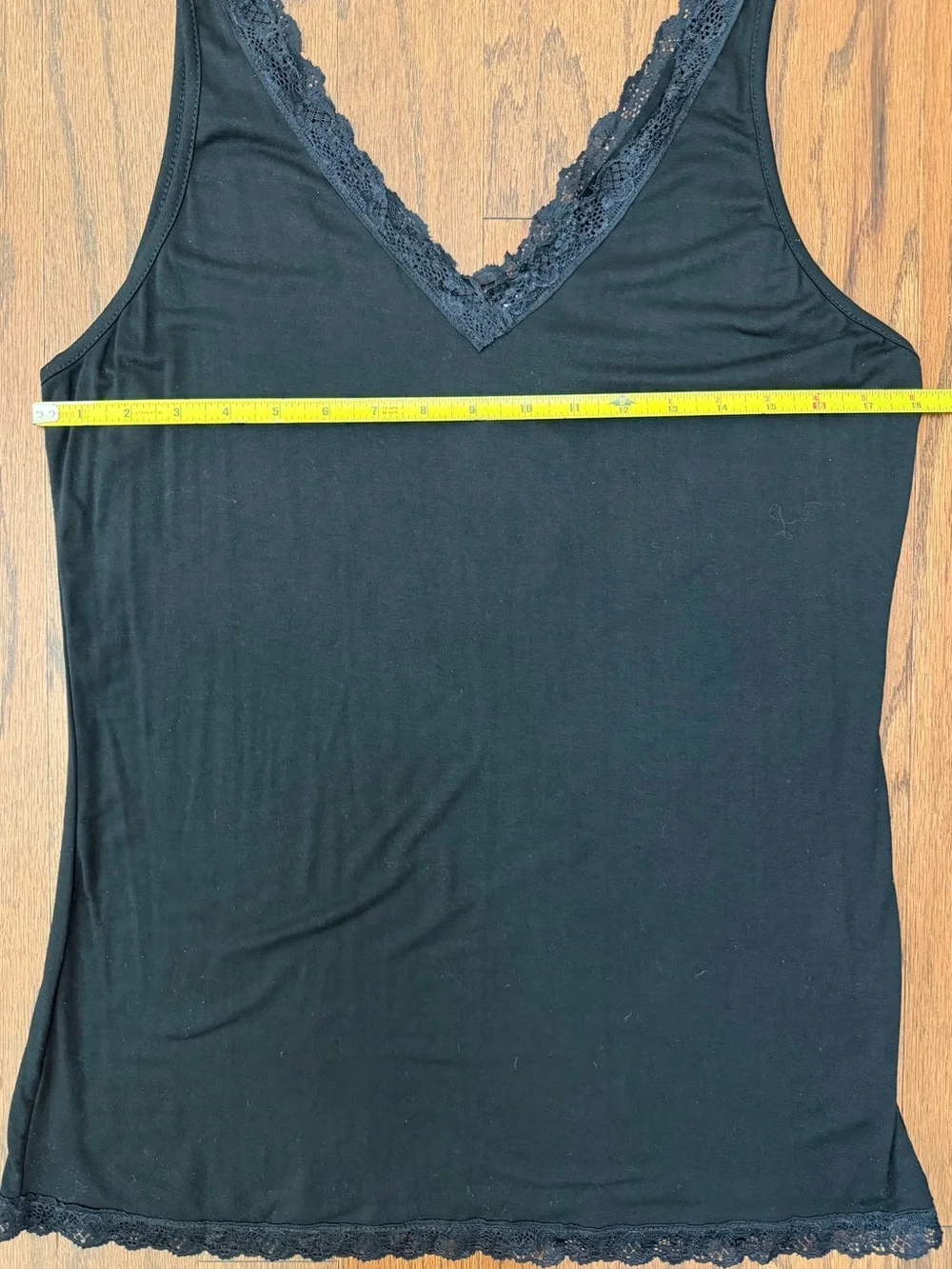 Monoreno Black Lace-Trim V-Neck Camisole Tank Extender NWT - Picture 4 of 6